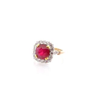 3.67ct Ruby And Diamond Ring