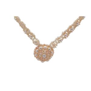 Antique Necklace Made Of Fine Pearls And A Gold Clasp