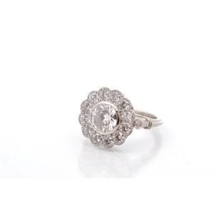 Pre-owned 1.32ct Diamond Ring In Platinum