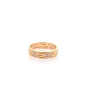 Cartier Love Diamonds Ring In 18k Gold