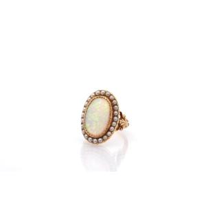 Antique Opal And Pearl Ring