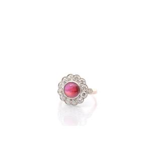 2.23cts Unheated Ruby Cabochon Ring