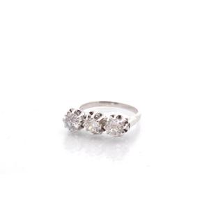 Three-diamond Ring In 18k Gold