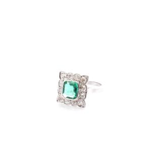 Vintage Emerald And Diamond Ring