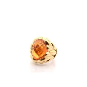 Ring Signed Fred Citrine In 18k Gold