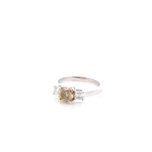 1.04cts Fancy Yellow Diamond Ring