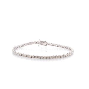 Diamond Line Bracelet In 18k Gold