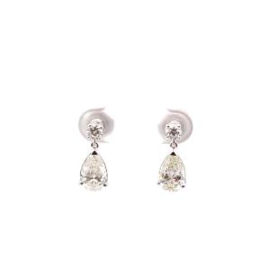 1.20cts And 1.21cts Diamond Earrings