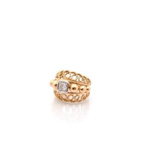 Vintage Diamond Ring In 18k Gold