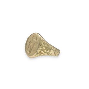 18k Yellow Gold Men's Signet Ring