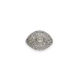 Art Deco Diamond Dome Ring