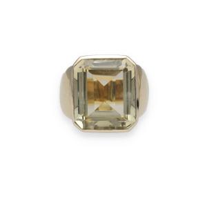  Beryl Signet Ring By Heliodor.