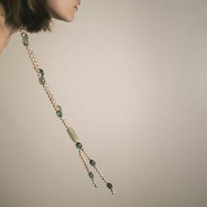 Necklace In Pearls, Emeralds And Jade