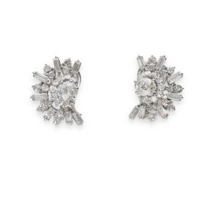  Diamond Earrings From The 1930s.