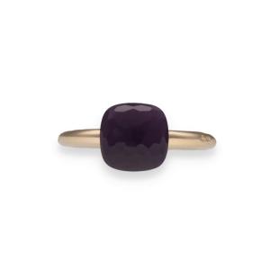 Pomellato Nudo Classic Amethyst Ring In 18k Rose & White Gold 