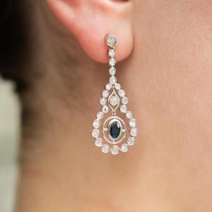  Sapphire And Diamond Earrings