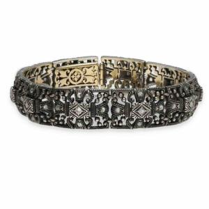 Gold And Silver Diamond Bracelet