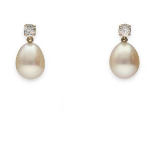 Pearl And Diamond Earrings