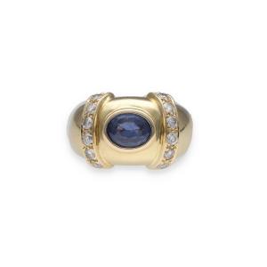 Ceylon Sapphire And Diamond Ring