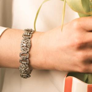  Art Deco Platinum And Diamond Bracelet