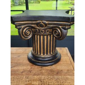 Great Corinthian Capital In Painted Stucco