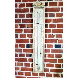 Carved Wooden Barometer - 19th Century