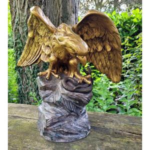 “eagle” Large Terracotta Sculpture Signed