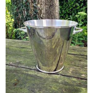 Silver Metal Champagne Bucket - Art Deco