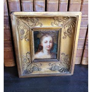 Portrait Of A Woman - 18th Century Italian Renaissance In Its Period Frame