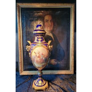  Large Covered Vase In Sèvres Porcelain Dating From The 19th Century 