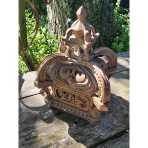 Large Carved Wooden Box - Signed Masterwork - 19th Century 