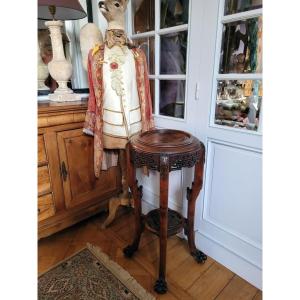 Large Walnut And Gilt Bronze Stand Attributed To Gabrielle Viardot (1830-1904)