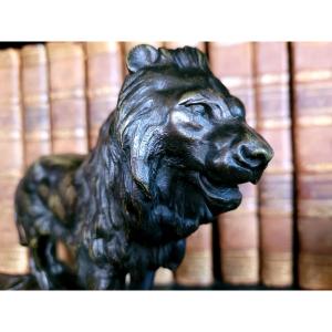 "walking Lion" Bronze Signed Joseph Victor Chemin (1825-1901) - 19th Century 