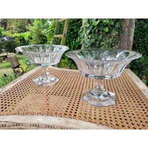 Pair Of Baccarat Harcourt Crystal Goblets - 19th Century