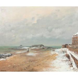 Jean Kevorkian, Saint-malo, The Grand Bé Seen From The Ramparts