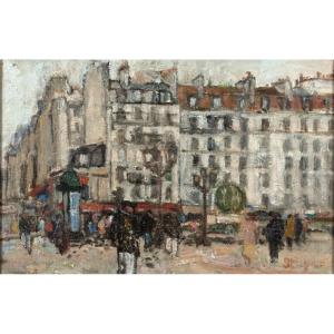 Marco Stupar (1936-2021), Rue De Paris à La Colonne Morris.