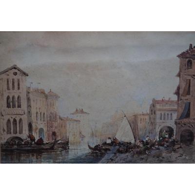 Venice, Herbal Market With Santa Maria Della Salute