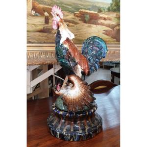 Gallic Rooster Slaying The Germanic Eagle Signed Jerome Massier Fils
