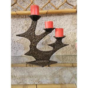 Brutalist 3-light Candle Holder