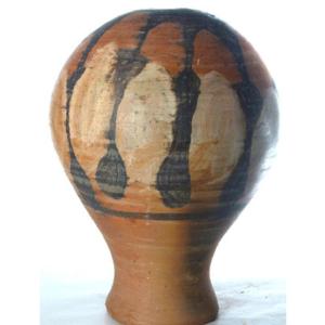 Decorated Terracotta Vase Signed Jean Paulet