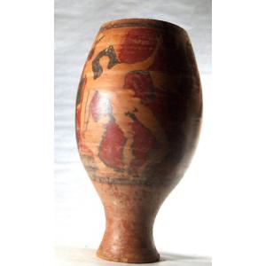 Decorated Terracotta Vase Signed Jean Paulet