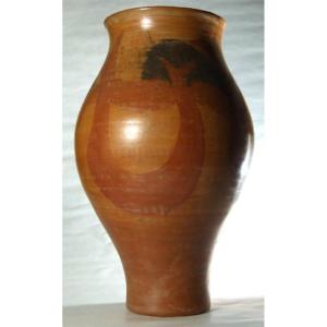 Decorated Terracotta Vase Signed Jean Paulet