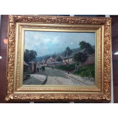 Painting Representing A Street Scene By Gustave Mascart (1834 - 1914)