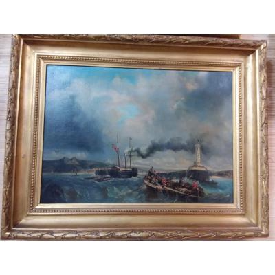 Table Representing A Marine, Entry To The Port Of Various Boats