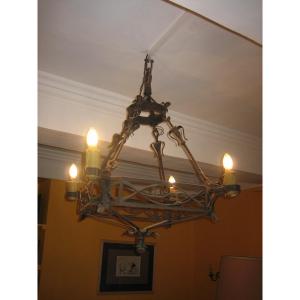 Neo-gothic Style Iron Chandelier