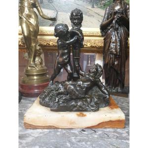 Bronze Subject After Clodion On An Onyx Base