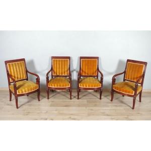 Four Empire Period Armchairs