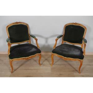 Pair Of Louis XV Period Armchairs