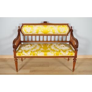 Louis XVI Style Walnut Sofa 1900