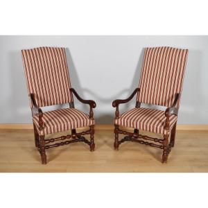 Pair Of Louis XIII Style Armchairs